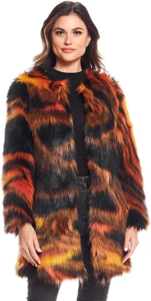 Fabulous-Furs Donna Salyers Supernova Faux Fur Knee-Length Coat