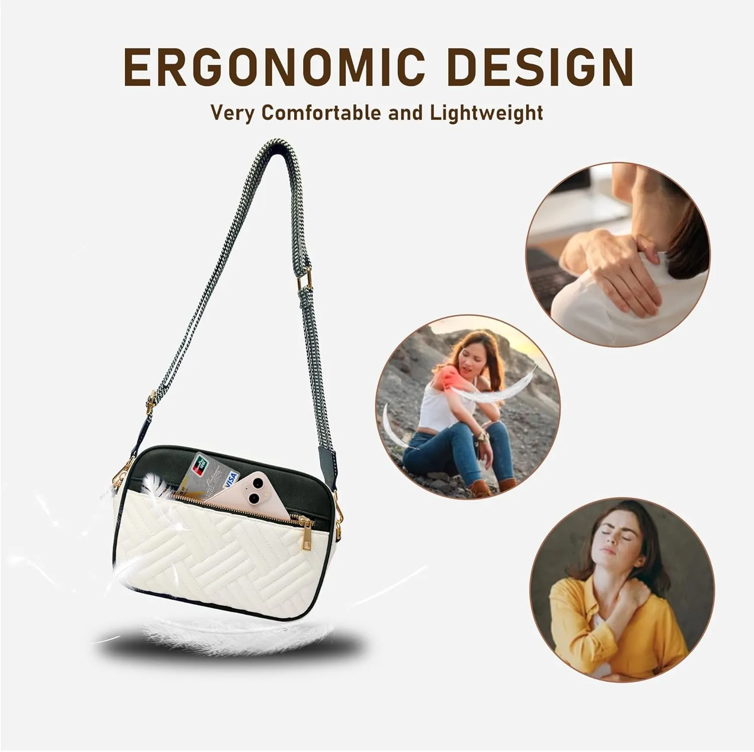 Fancy Forest Crossbody Bags for Women - Trendy Vegan Leather Small Purse, Travel-Ready Designer Accessory