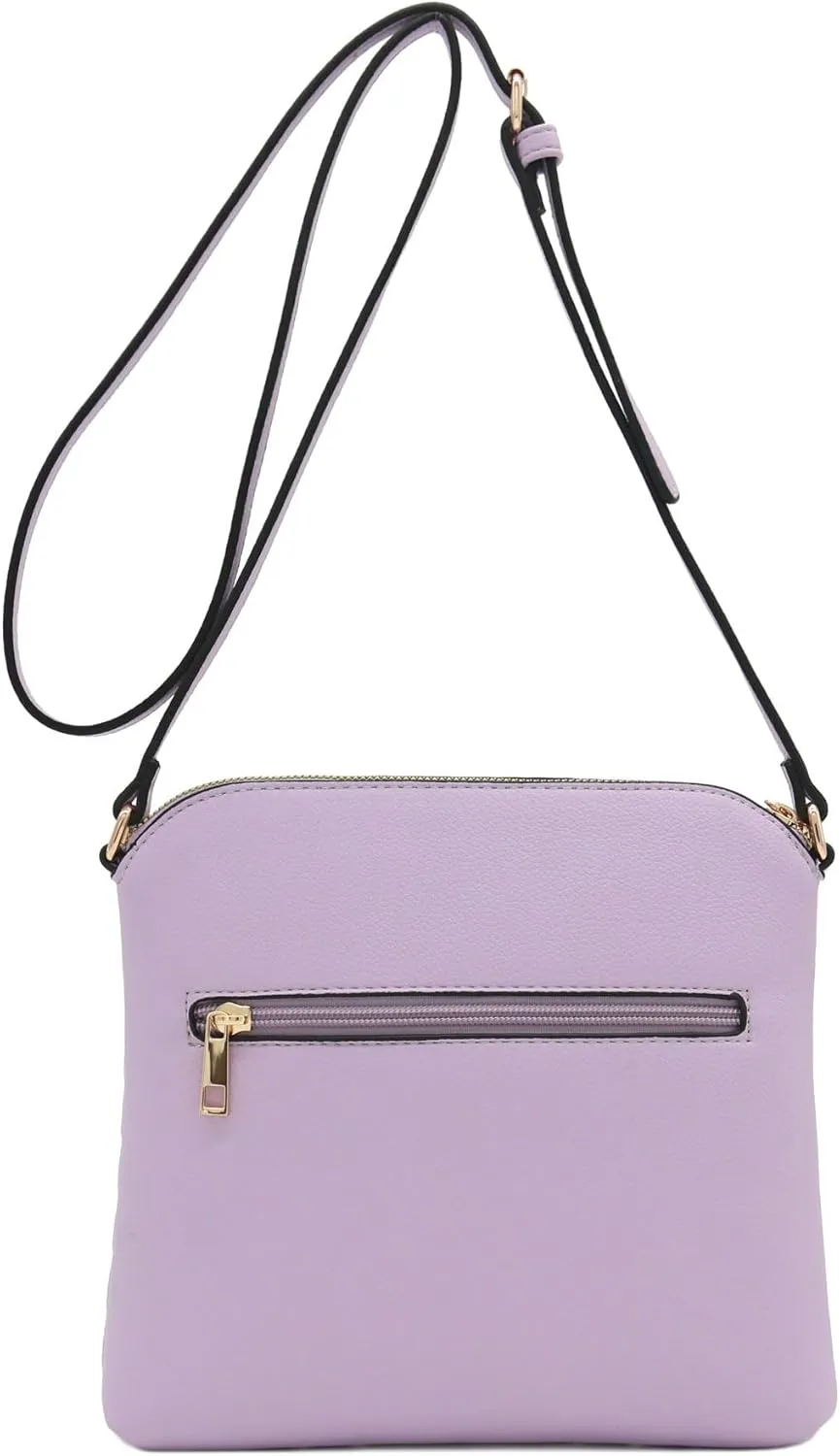 FashionPuzzle Chevron Quilted Medium Crossbody Bag with Tassel Accent