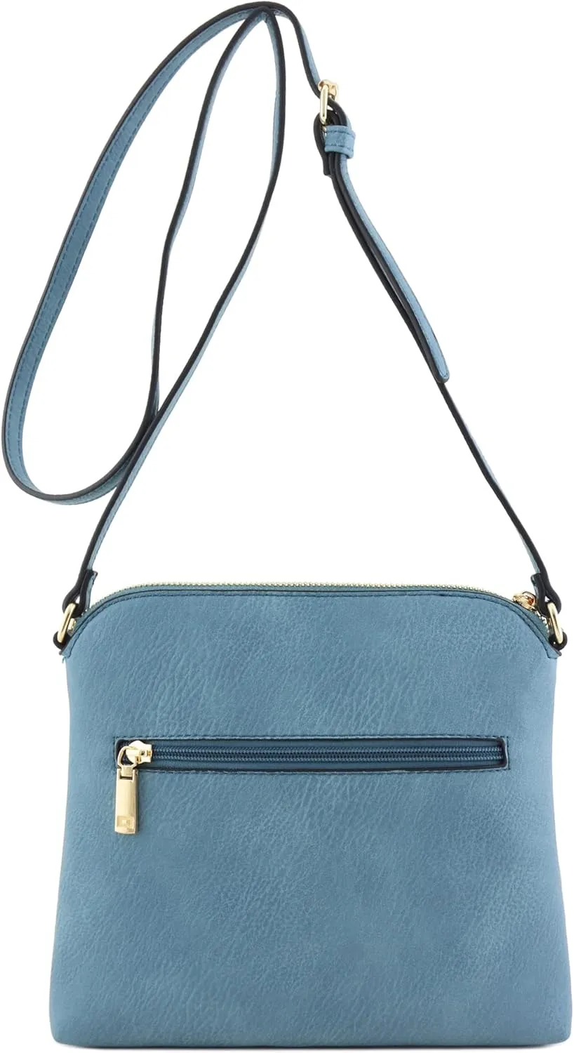 FashionPuzzle Chevron Quilted Medium Crossbody Bag with Tassel Accent