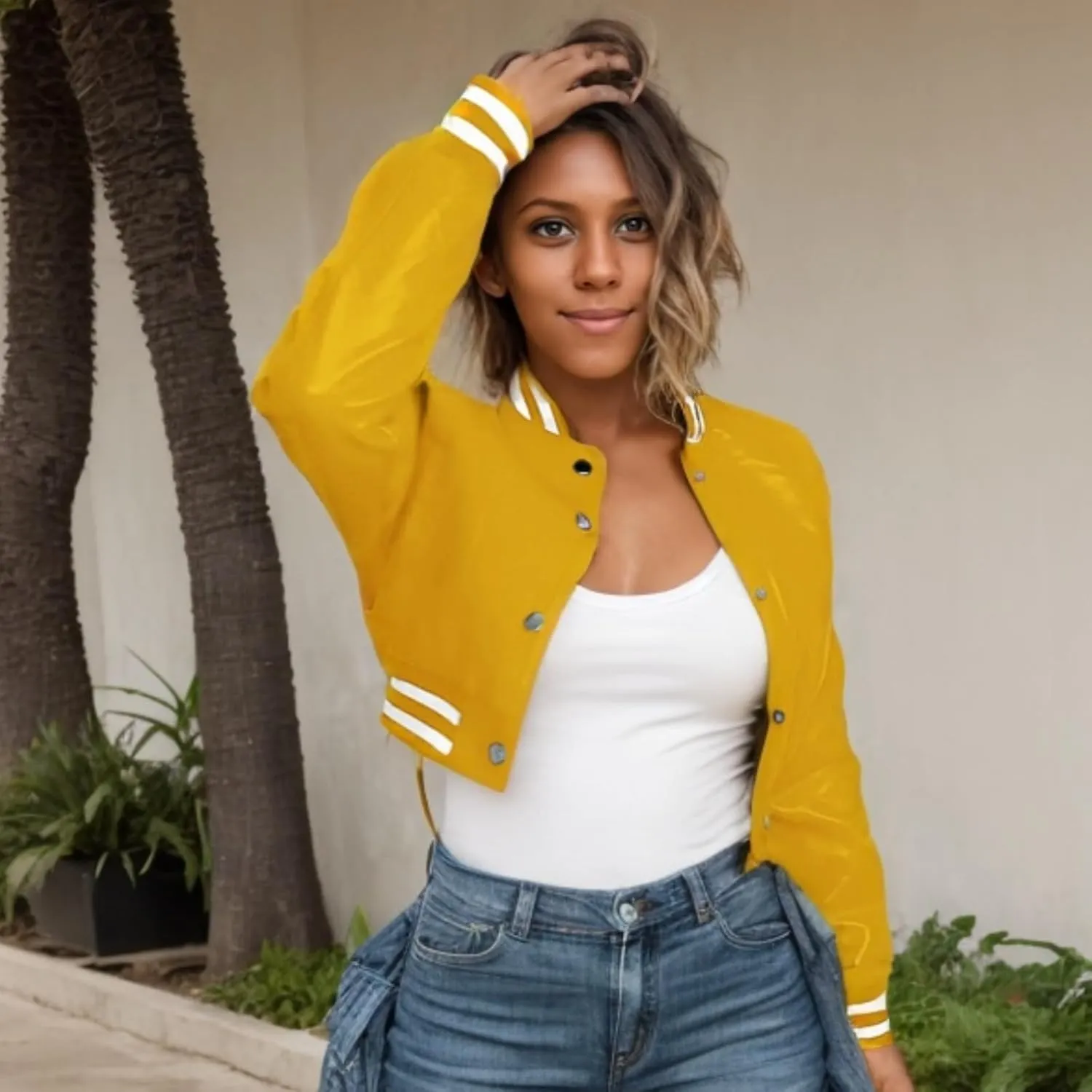 Faux Leather Jacket Women Varsity Jacket Cropped Motorcycle Moto Bomber Baseball Jackets Y2K Streetwear