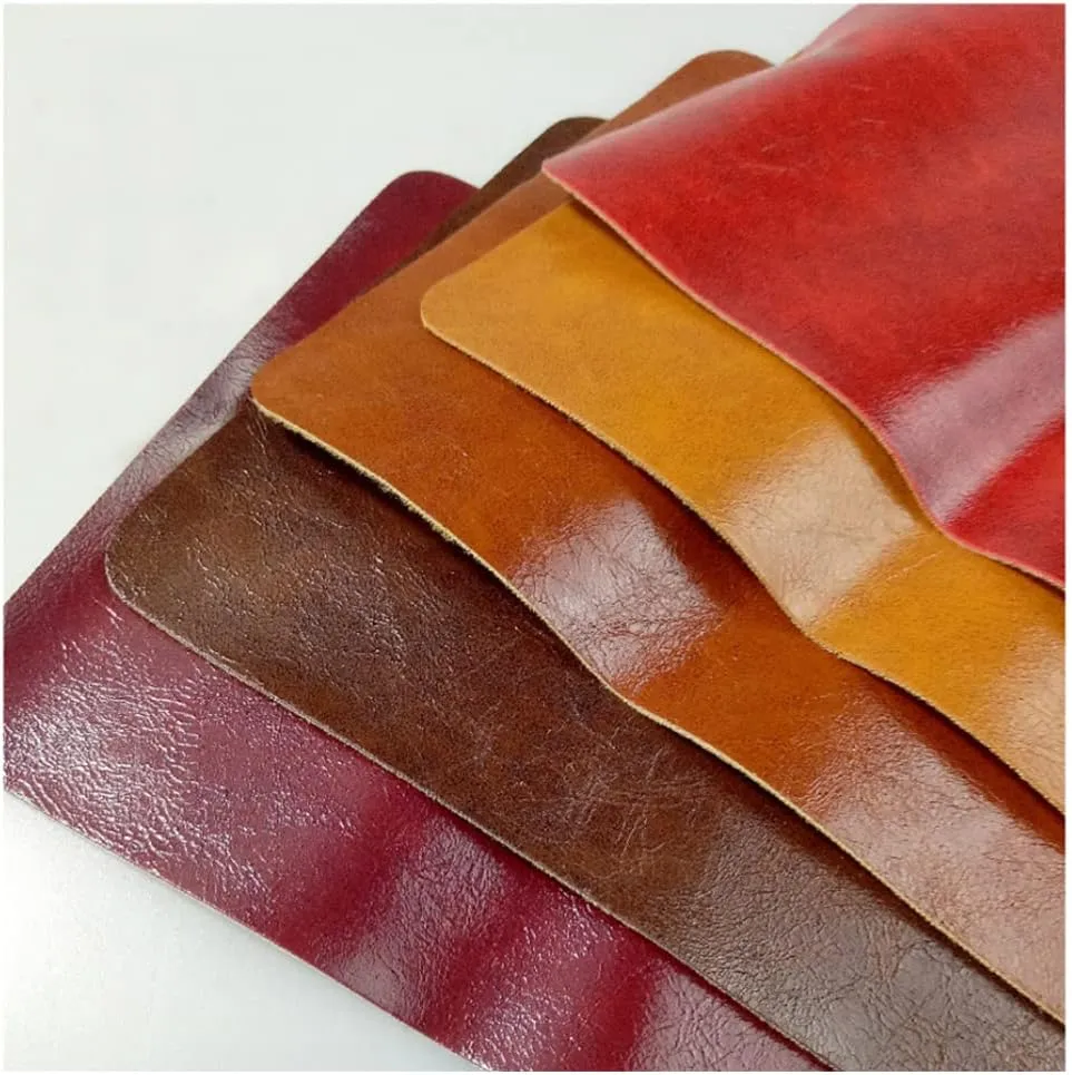 Faux Leather PU Faux Leather, Leatherette Oil Wax Leather Fabric Upholstery Crafts DIY Sewings Sofa Handbag Car Seat，Handbags,Sewing Crafting (Size:1.37 * 7,Color:Cream Color)
