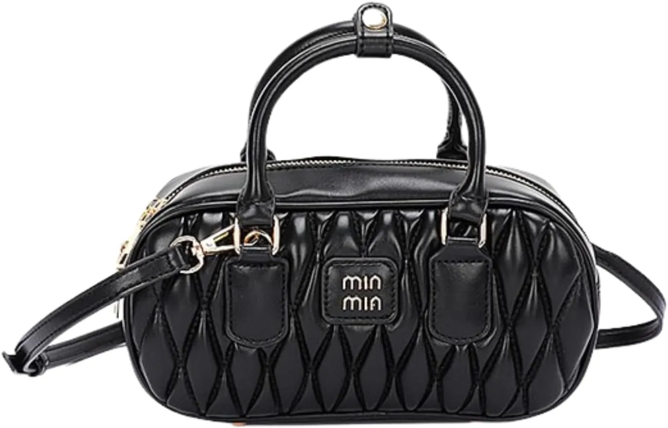 Faux Leather Quilted Convertible Crossbody Bag for Women Luxury Designer Inspired Shoulder Purse Vintage Style Commuter Tote