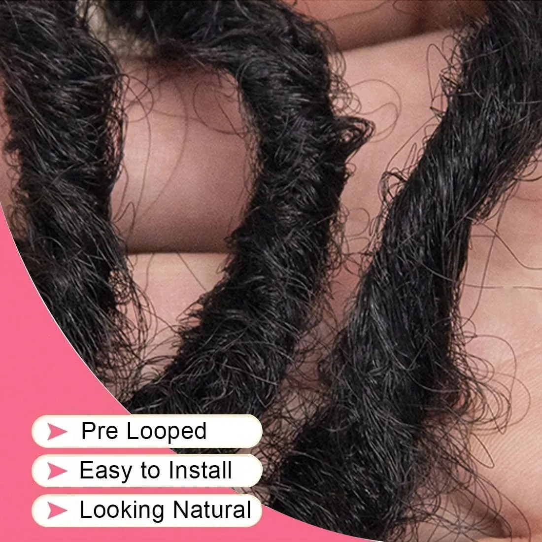 Faux Locs Crochet Hair 18 Inch Soft Locs 7Packs Boho Goddess Locs Crochet Hair with Curly Ends Pre-looped Crochet Locs for Black Women Dreadlock Synthetic Crochet Braids (1B, 18Inch(Pack of 7))