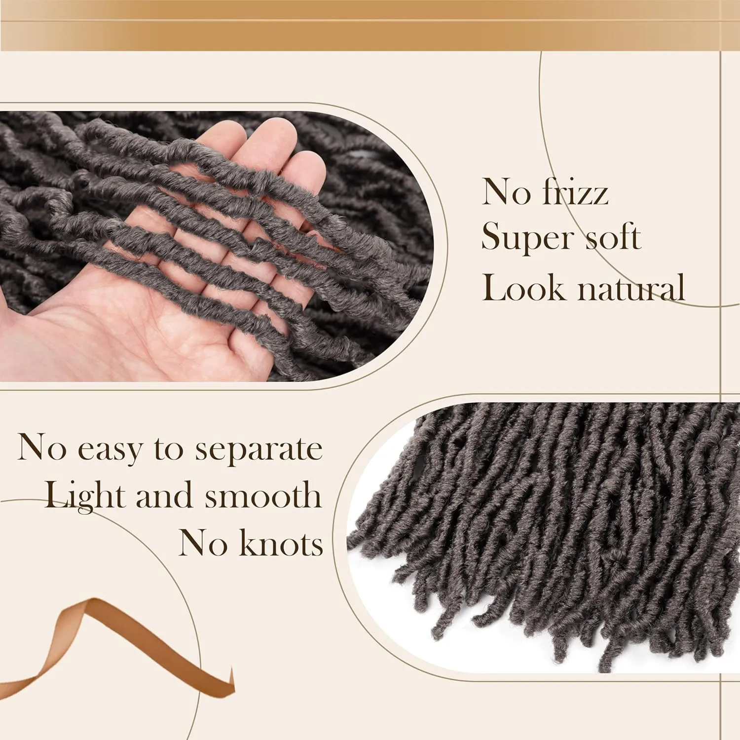 Faux Locs Crochet Hair Soft Locs 30 inch 6 Packs Long Pre Looped Crochet Locs Goddess Locs Crochet Hair For Black Women Braiding Hair Extensions (30 Inch (Pack of 6), 4#)