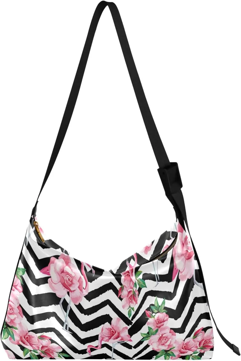 Flamingo Pink Flamingos Soft Leather Hobo Bags for Women Women's Large Purse Soft Animal Print Ladies Hobo Handbags