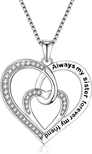 Forever Connected Mother & Son Necklace – Heart Pendant Gift for Mom, Sterling Silver Jewelry for Mother's Day or Birthday
