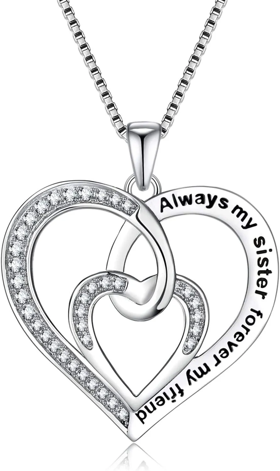 Forever Connected Mother & Son Necklace – Heart Pendant Gift for Mom, Sterling Silver Jewelry for Mother's Day or Birthday