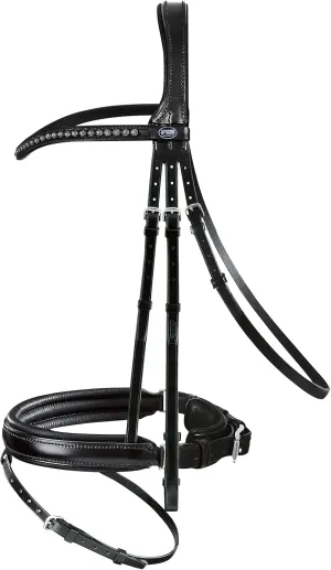 Fortuna Dressage Bridle, Horse Size, Black