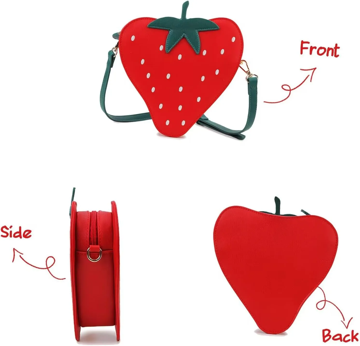 Fun Shape Purse for Women Novelty Handbags Unique Chain Crossbody Bag for Teens with Adjustable Shoulder Strap