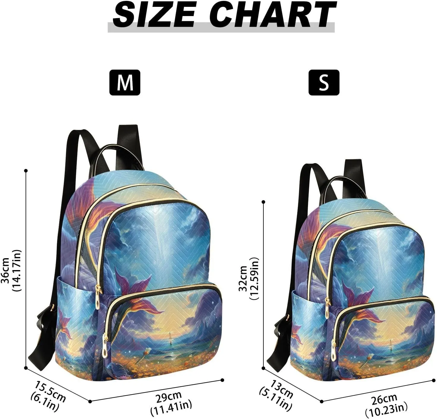 GAIGEO Fantasy World Flower Sea Womens Daily Backpack, Daily Backpack, Backpack for Work and Travel, S