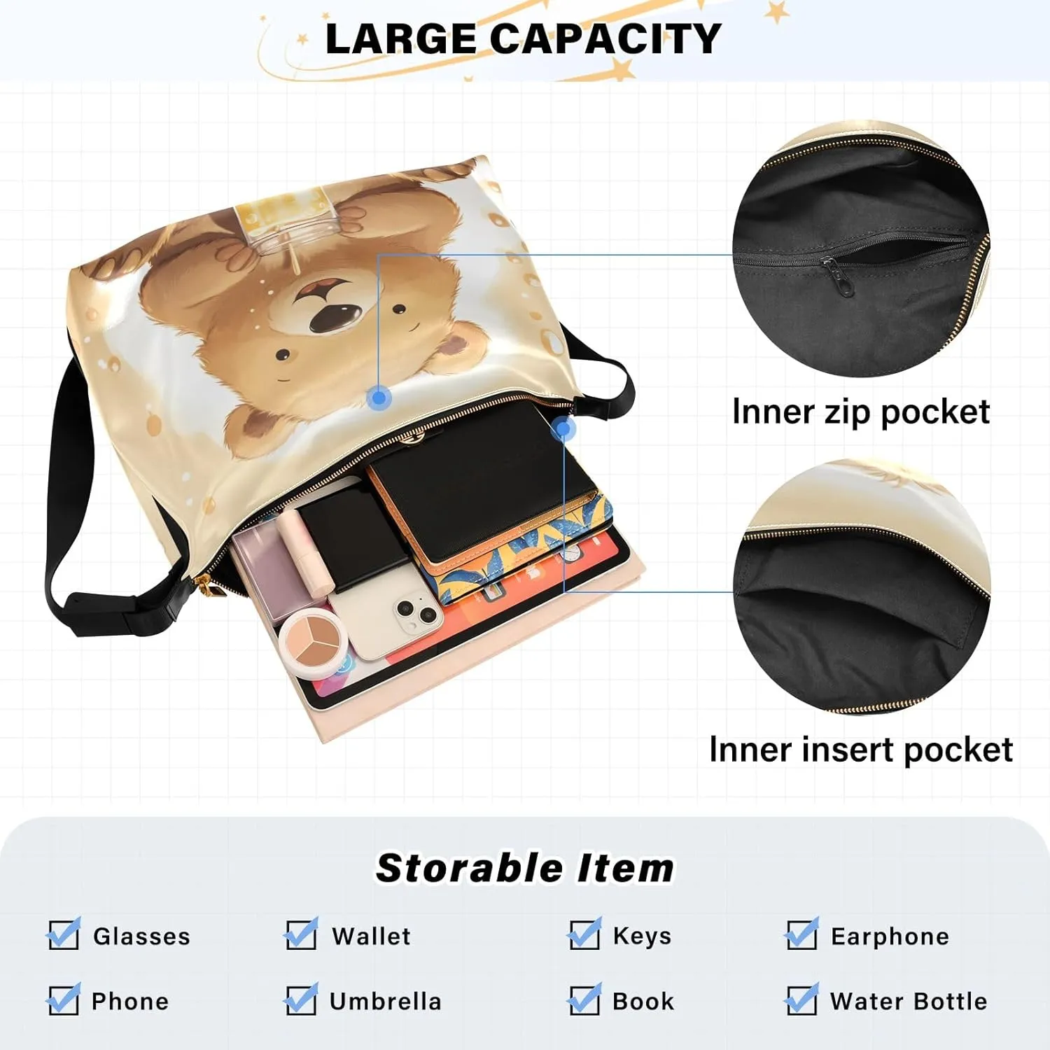 GAIGEO Valentine's Day Gifts Faux Leather Bag, Men Shoulder Bag Leather, Leather Crossbody Bag