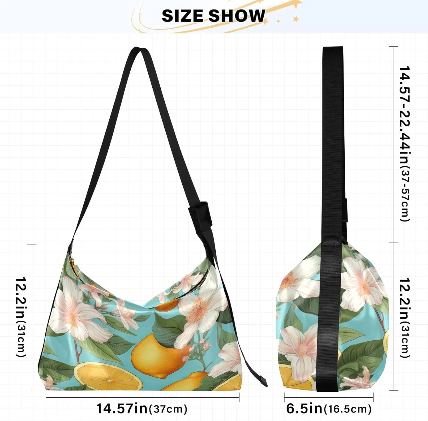 Galaxy with Stars and Black Holes Lightweight Shoulder Hobo Bag, Ladies Leather Crossbody Bags, Leather Shoulder Bag