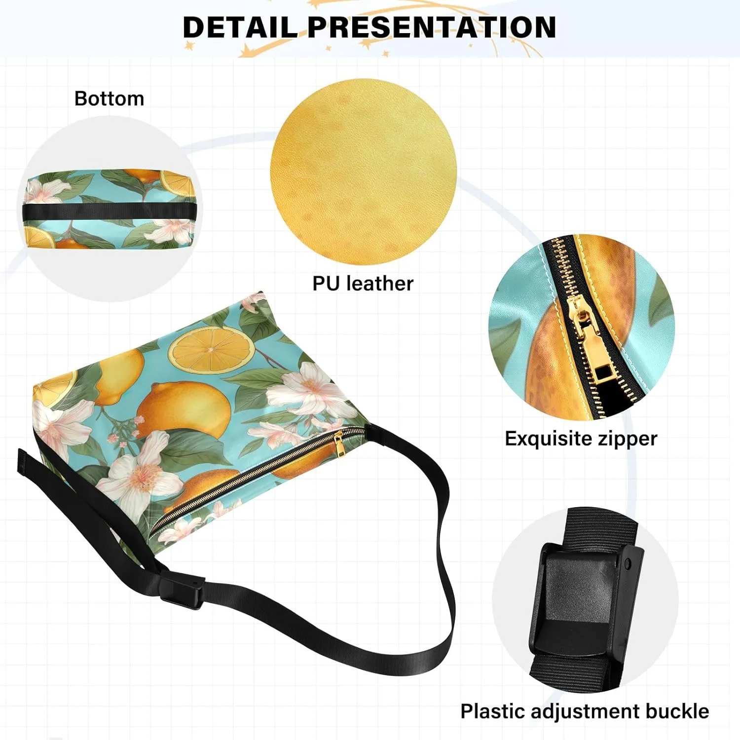 Galaxy with Stars and Black Holes Lightweight Shoulder Hobo Bag, Ladies Leather Crossbody Bags, Leather Shoulder Bag
