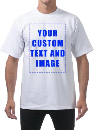 Generic Custom T-Shirts - Personalized Pro Club Tee Shirt - Customize Your Image & Text & Photo - Men Women Adult Unisex Size