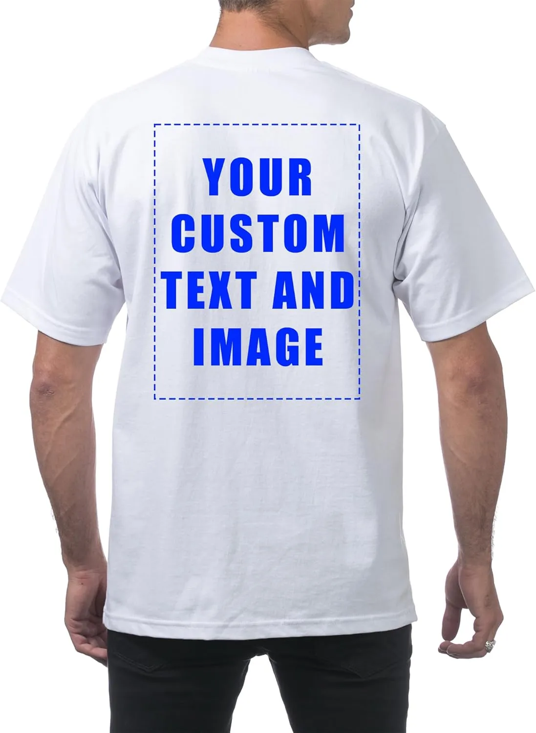 Generic Custom T-Shirts - Personalized Pro Club Tee Shirt - Customize Your Image & Text & Photo - Men Women Adult Unisex Size