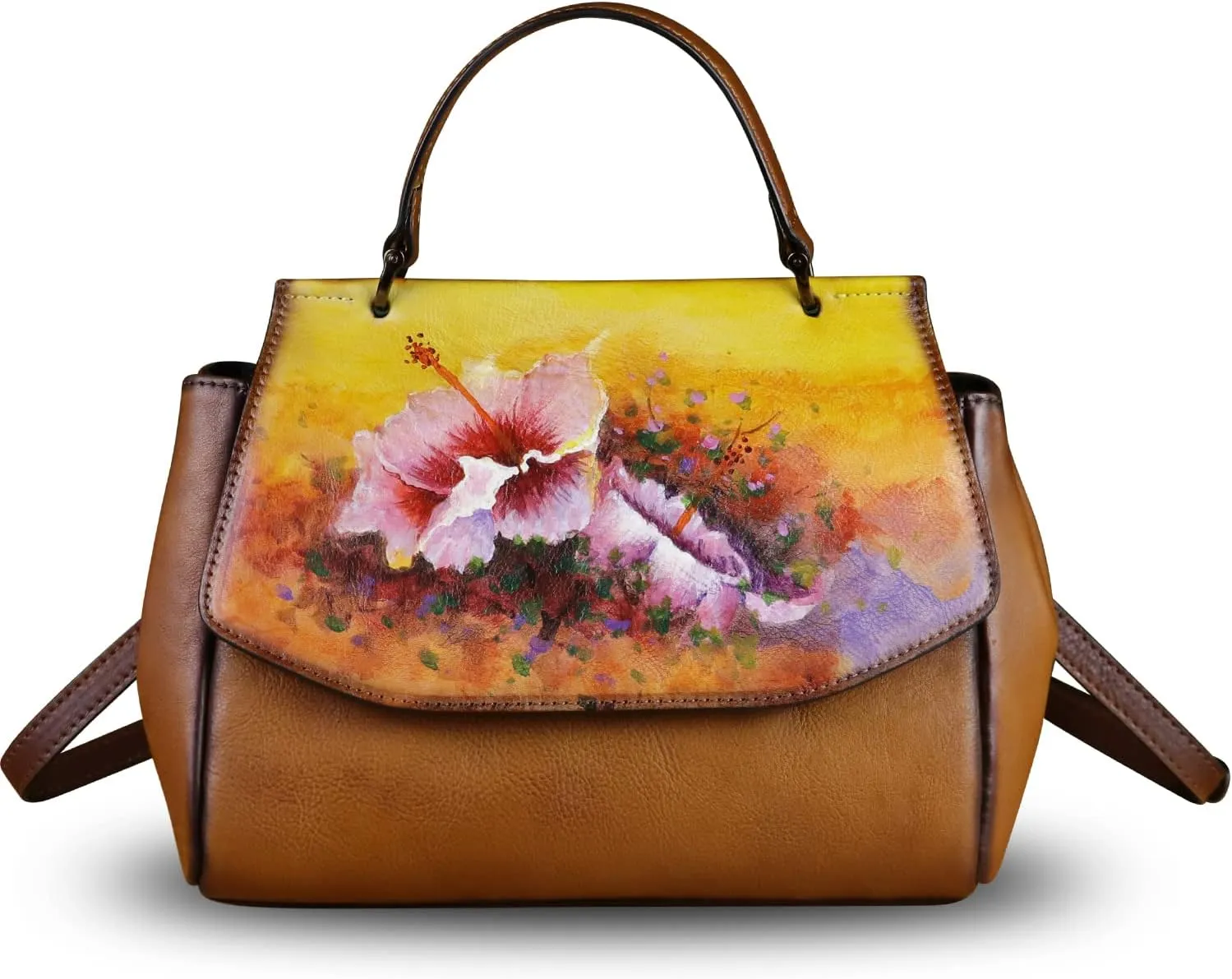 Genuine Leather Satchel for Women Crossbody Bags Handmade Vintage Top Handle Handbags Purse