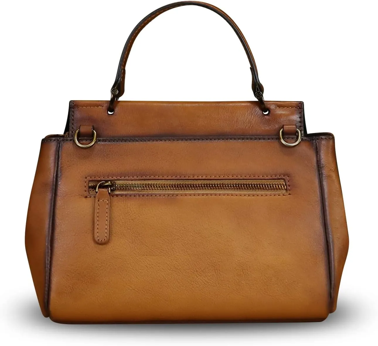 Genuine Leather Satchel for Women Crossbody Bags Handmade Vintage Top Handle Handbags Purse