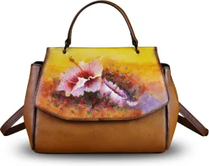 Genuine Leather Satchel for Women Crossbody Bags Handmade Vintage Top Handle Handbags Purse