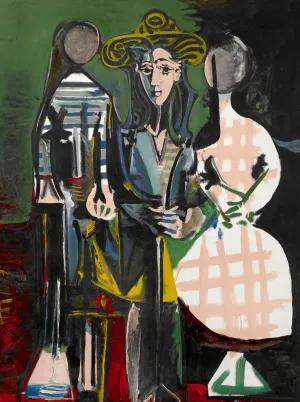 Get Custom Art - Pablo Picasso, Jacqueline with Paloma and Catherine - Poster Print, Famous Paintings Wall Art Décor (24x32 inch)
