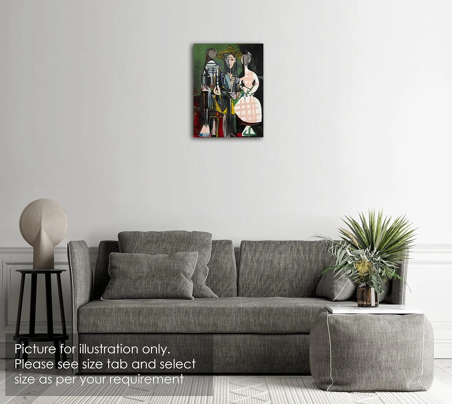 Get Custom Art - Pablo Picasso, Jacqueline with Paloma and Catherine - Poster Print, Famous Paintings Wall Art Décor (24x32 inch)