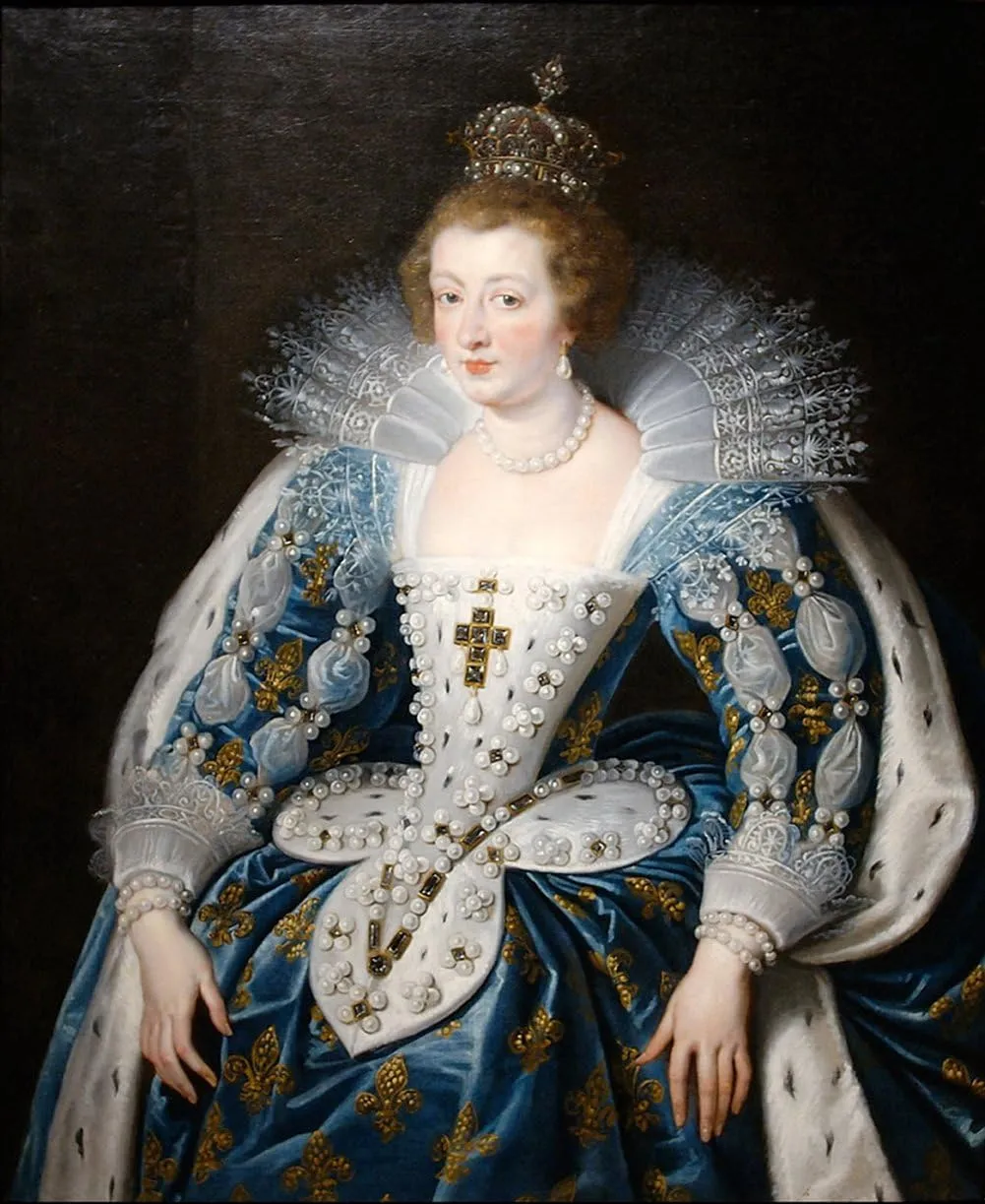 Get Custom Art Peter Paul Rubens - Portrait of Anna of Austria, Queen of France, Gallery Wrapped Canvas Modern Wall Art - 11x14 Inches
