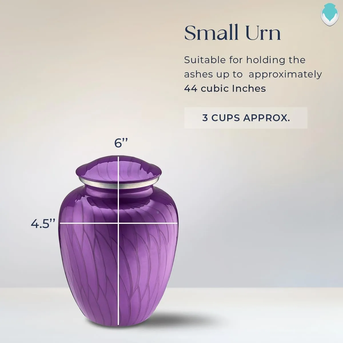 Geturns Embrace Small Personalized Picture Cremation Urns for Human Ashes I Pearl Purple Photo Funeral Urn for Men and Women I 44 lbs