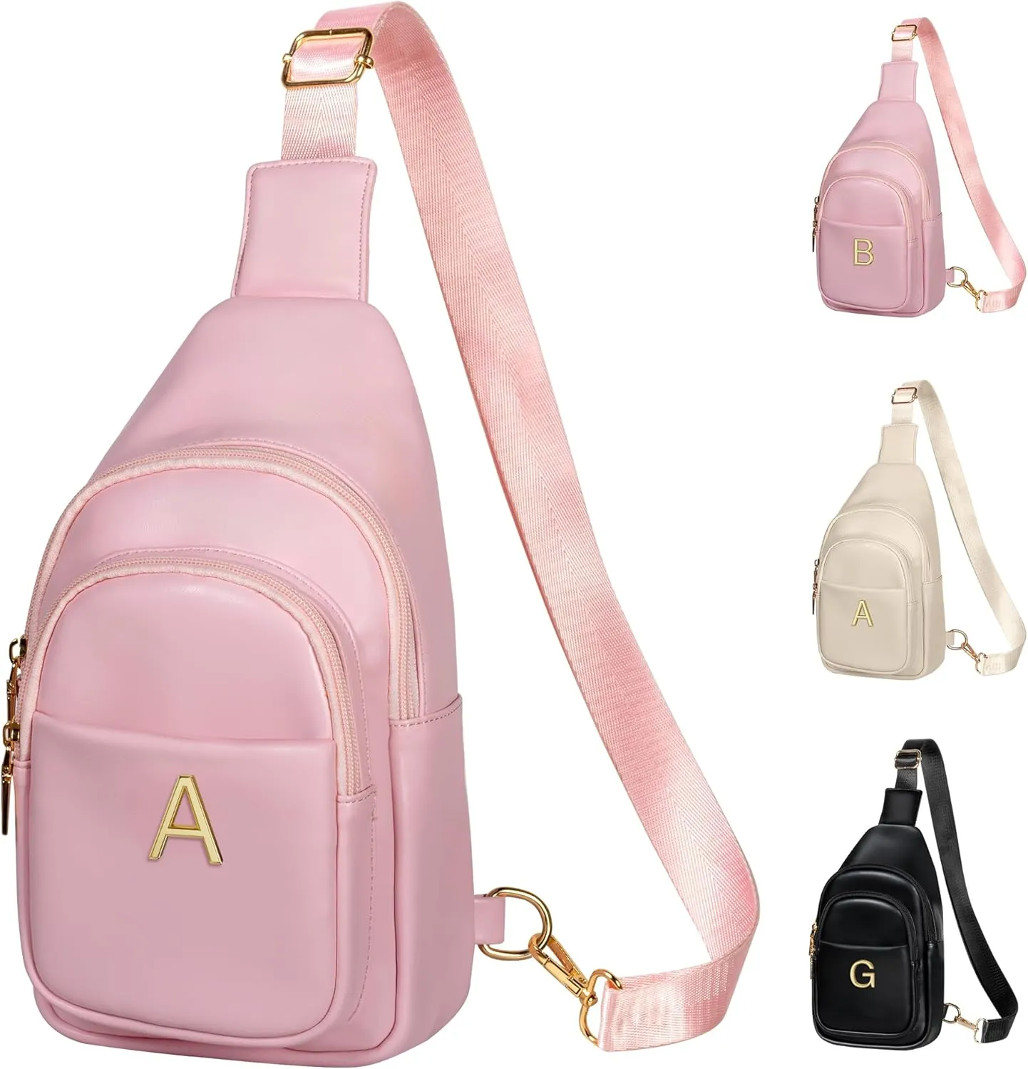 Gifts for Teen Girls Women, Initial Crossbody Sling Bag, Travel Purse for Girls, Cute Teen Girl Gifts Trendy Stuff
