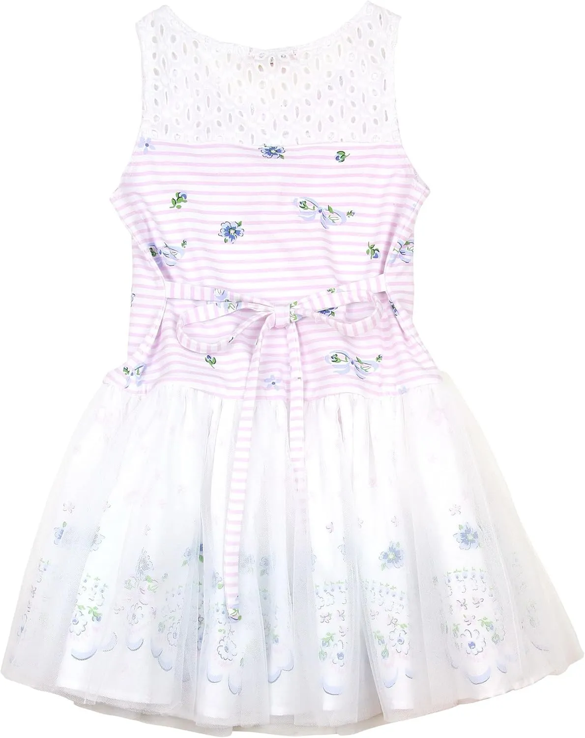Girls' Drop Waist Dress Picnic Roses, Sizes 4-10