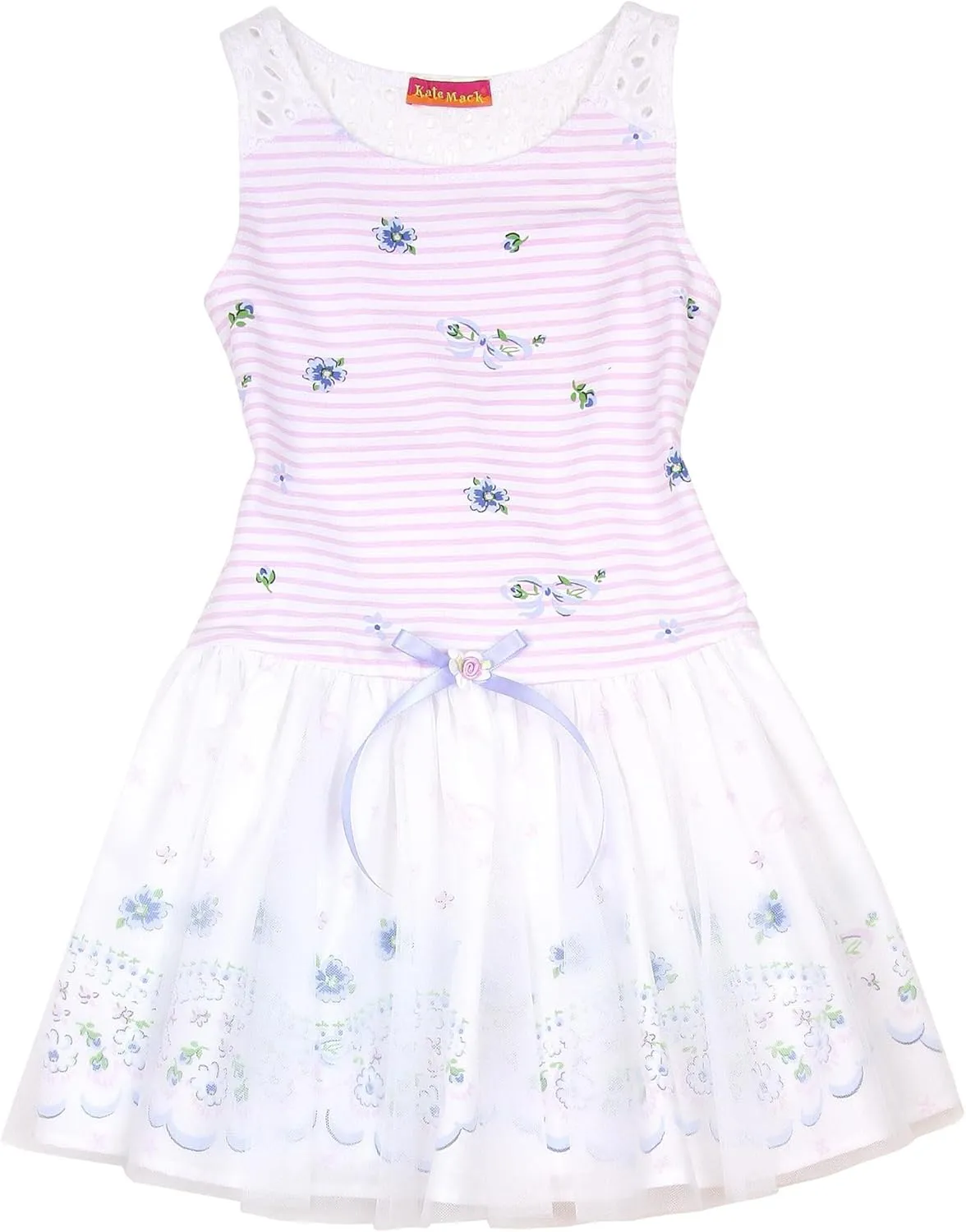 Girls' Drop Waist Dress Picnic Roses, Sizes 4-10