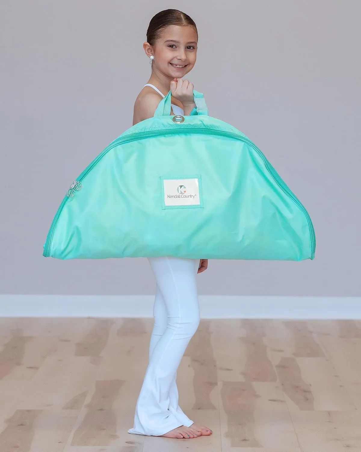 Girls Tutu Garment Bag - 30 In. Pancake Dance Bag with 3 In. Gusset for Kids Tutu Skirts with Inner Strap & Hanger Loop to Hold Shape of Tutus for Girls. Best for Younger Kids with Smaller Tutus.