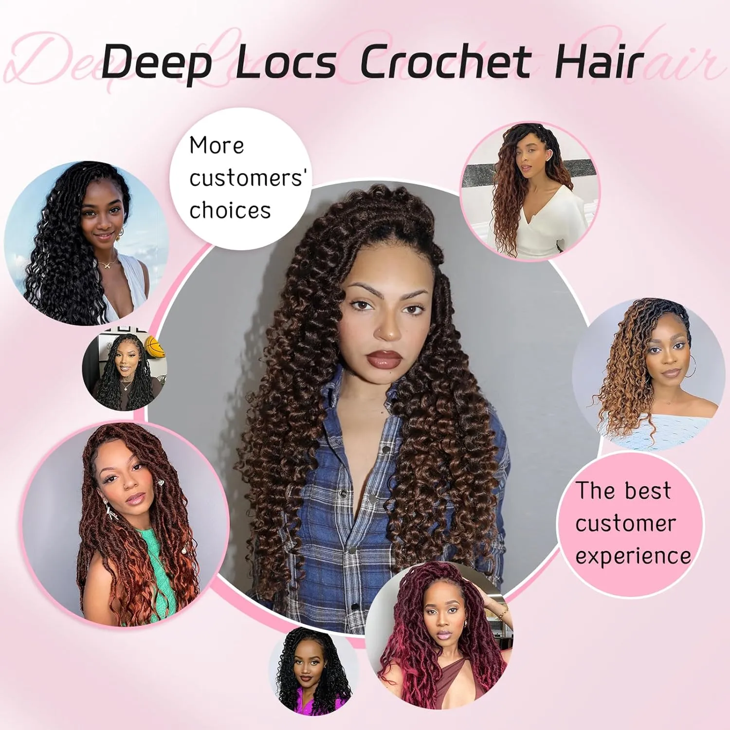 Goddess Locs Crochet Hair Faux Locs with Curly Ends 18 Inch 8 Packs Crochet Hair for Women Pre-Looped Soft Locs Hair With Curly Ends Blonde Color