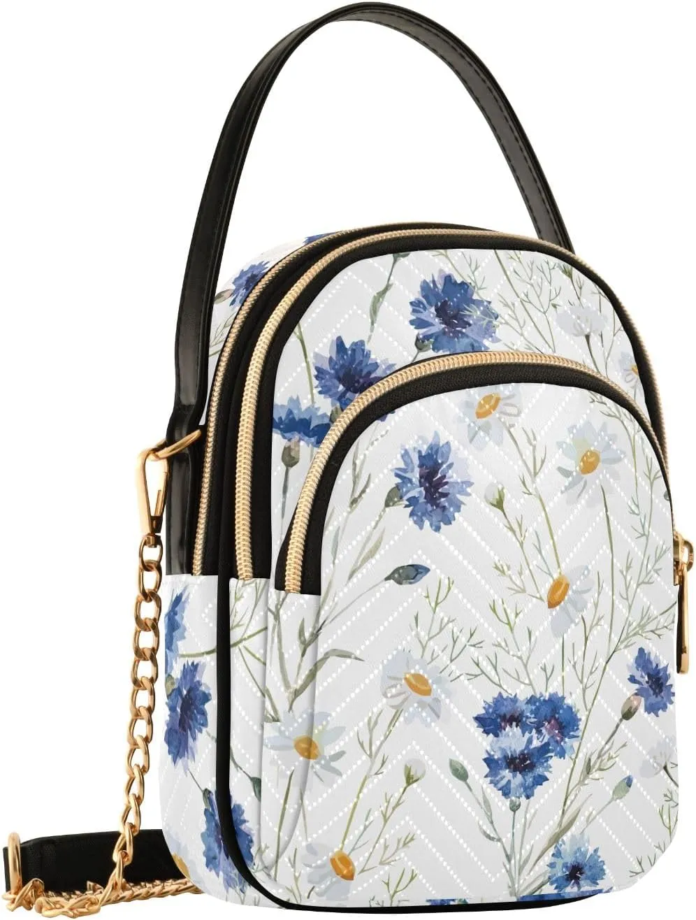 Golden Dog Paw Print Crossbody Travel Bags for Women Trendy Small Handbags for Women, Small Messenger Bag