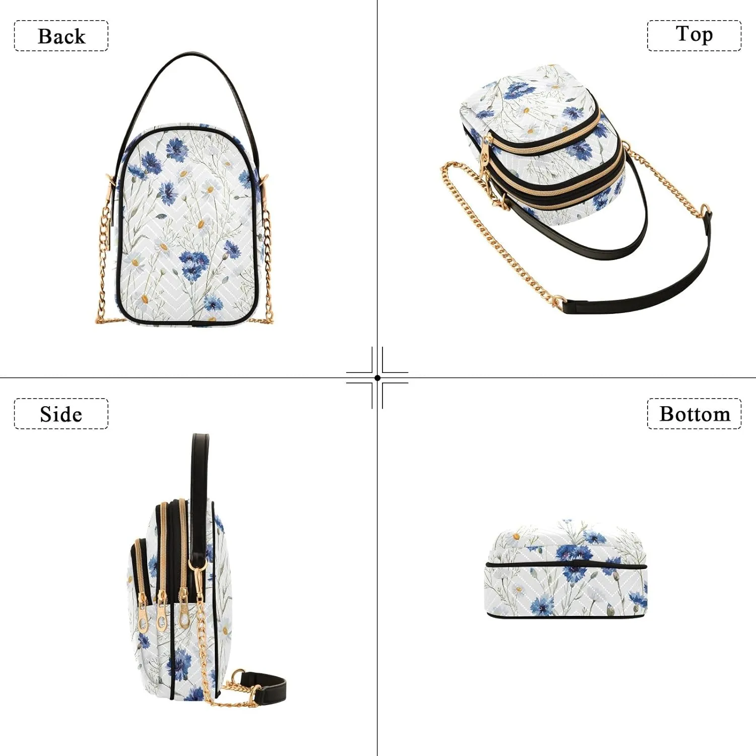Golden Dog Paw Print Crossbody Travel Bags for Women Trendy Small Handbags for Women, Small Messenger Bag
