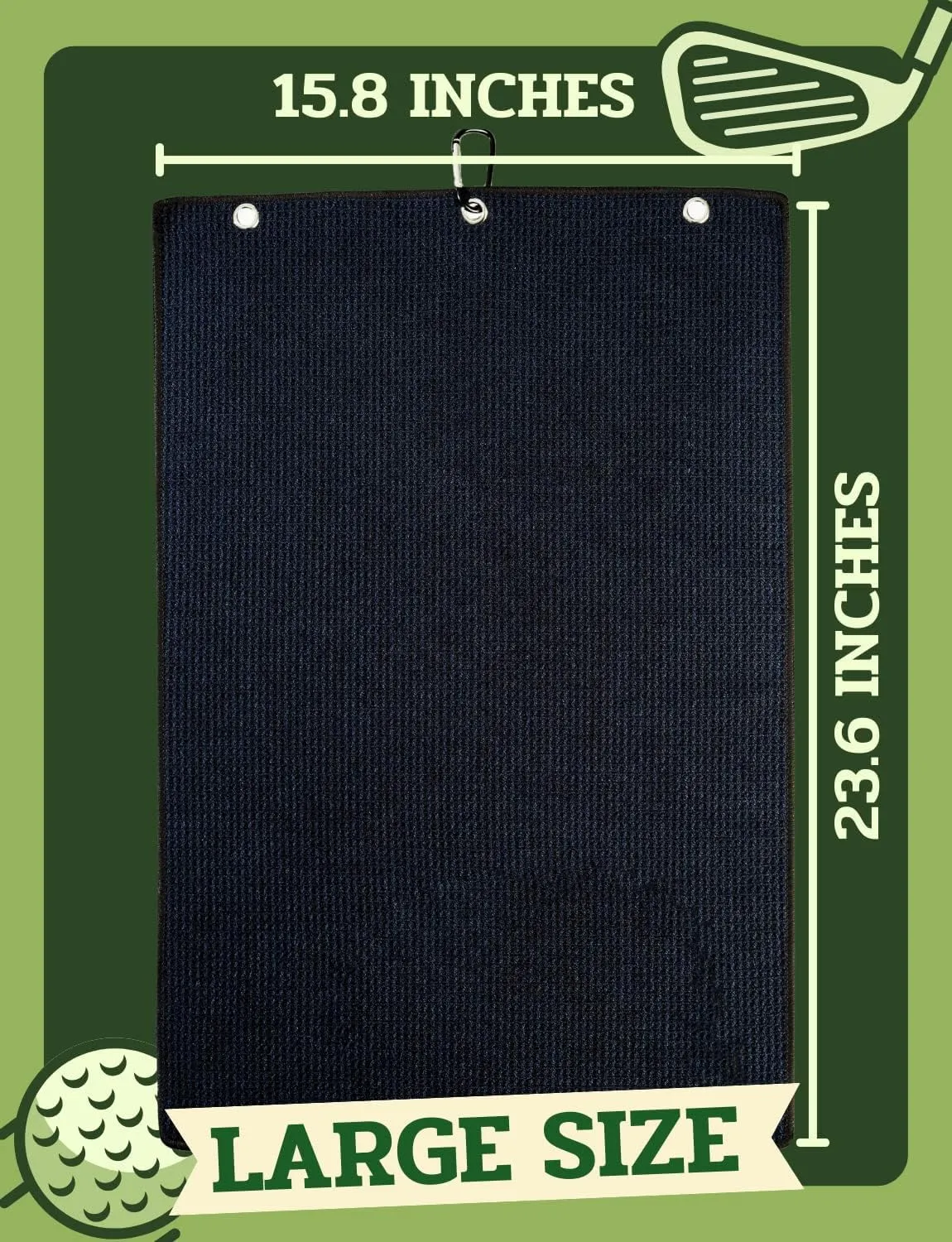 Golf Towels Gift, Monogrammed Golf Towels for Golf Bags for Men and Women on National Golf Day, Retirement, Birthday, and Christmas, 16”x 24” Microfiber Golf Towel - Initial D