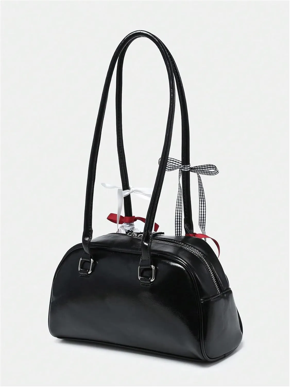 GORGLITTER Women's Y2k Coquette Purse Bow Kawaii Shoulder Bag Ita Bag Faux Leather Tote Bag