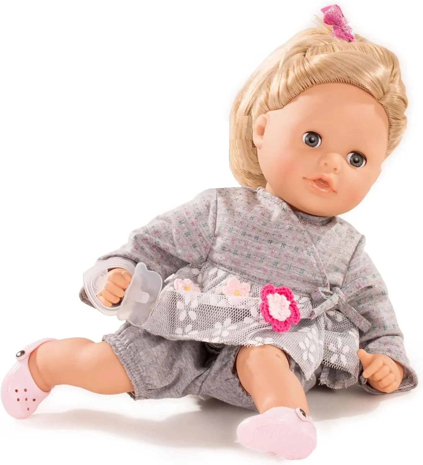 Gotz Cosy Aquini 13" Soft Cloth Bath Baby Doll with Blond Hair and Blue Sleeping Eyes