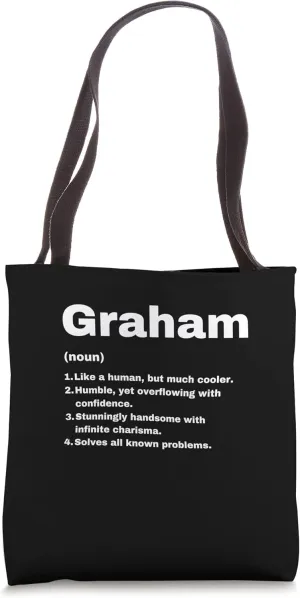 Graham Custom Name Definition Funny Birthday Idea Tote Bag