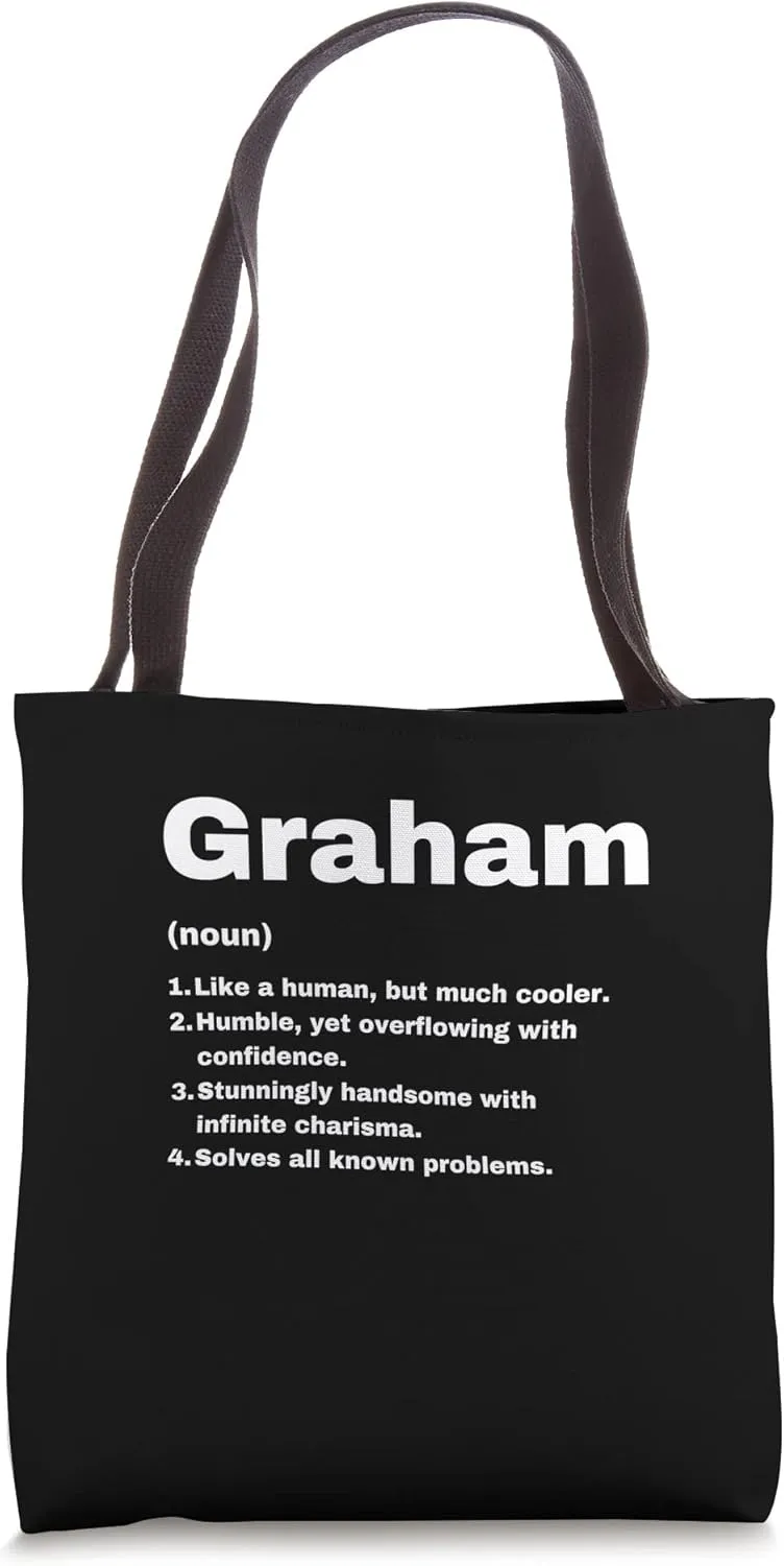 Graham Custom Name Definition Funny Birthday Idea Tote Bag