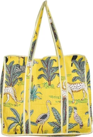 HANDICRAFTS Women’s 100% Cotton Lightweight Shoulder Tote Bag with Interior Poeckt Casual Handbag