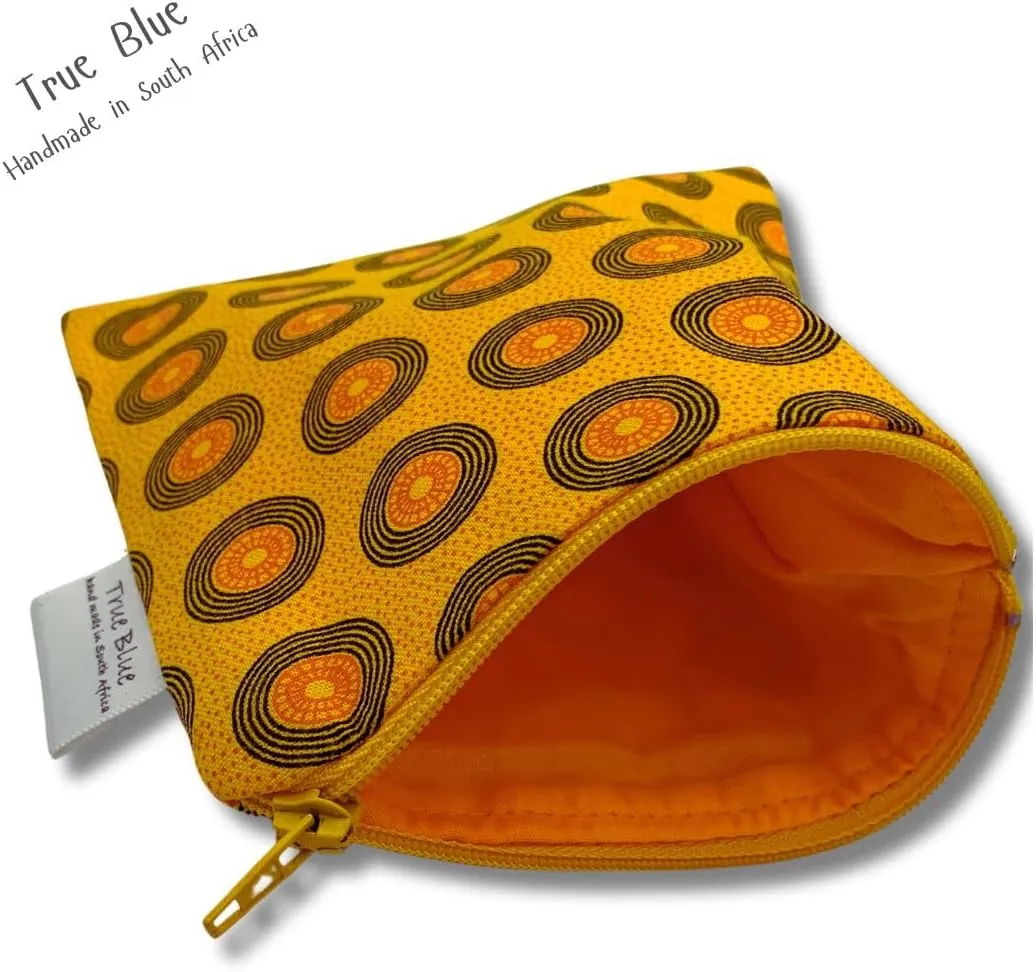 Handmade African Shweshwe Fabric Coin Bag - Authentic South African Patterns, Durable and Stylish Pouch for Coins, Keys, Jewelry, and Small Accessories - 10 Unique Designs Available