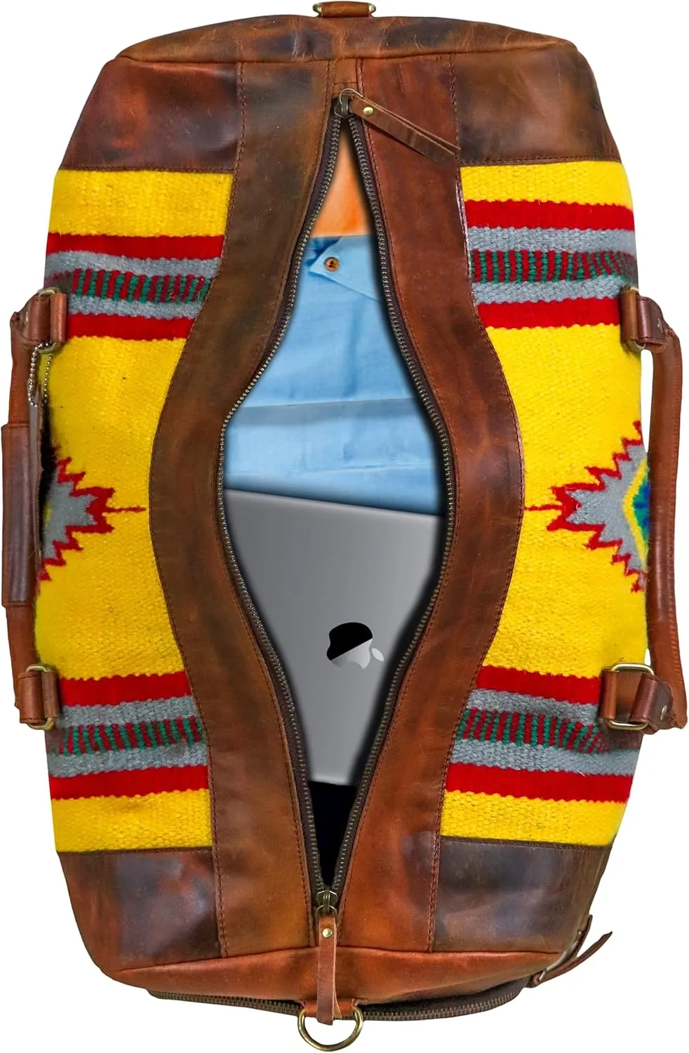 Handmade Duffle Bag leather heavy duty Gym Sports Airplane Overnight Luggage Carry On Unisex Travel Hand Rug Wollen Gift for His/Her (Duffle Bag Style_06)