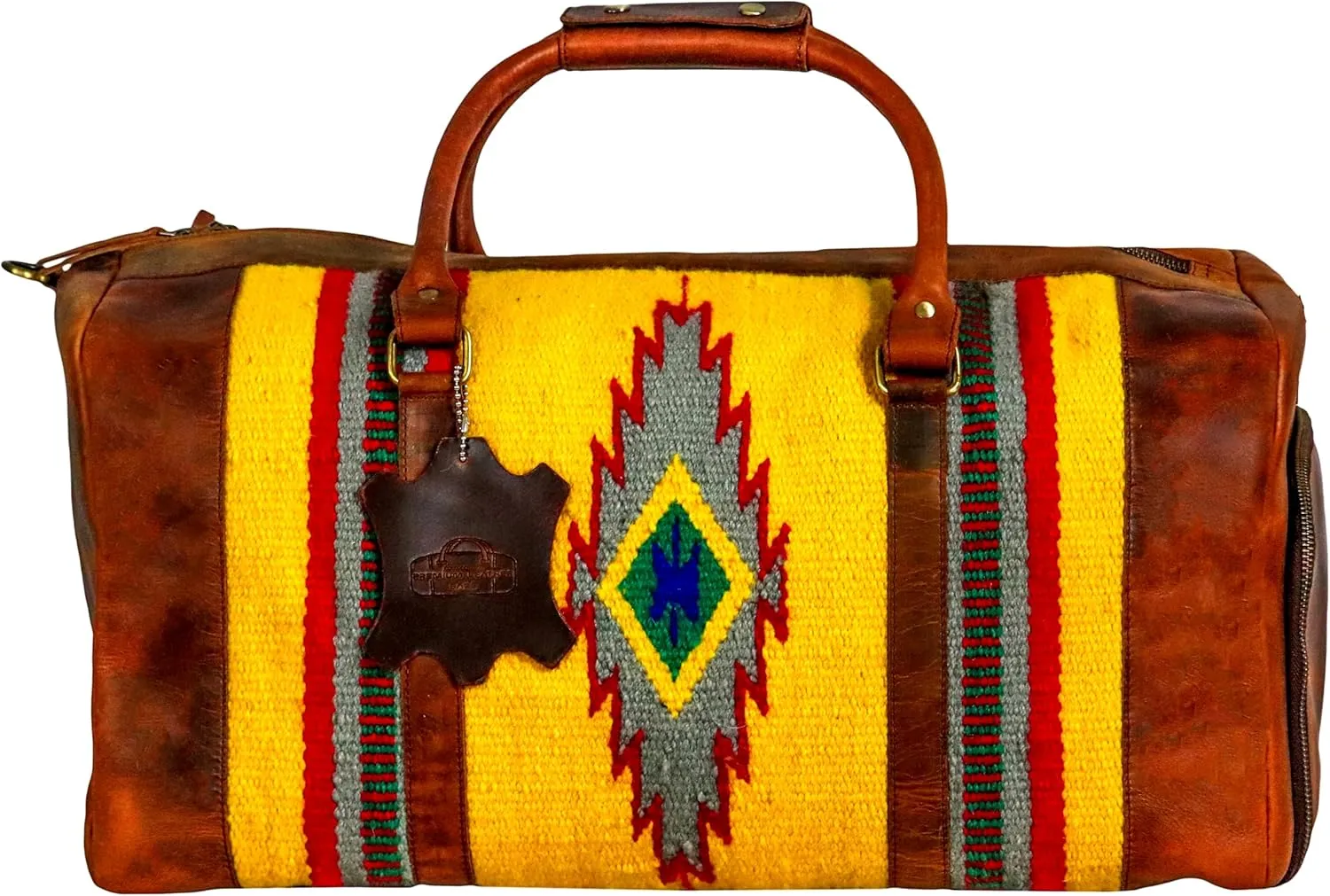 Handmade Duffle Bag leather heavy duty Gym Sports Airplane Overnight Luggage Carry On Unisex Travel Hand Rug Wollen Gift for His/Her (Duffle Bag Style_06)