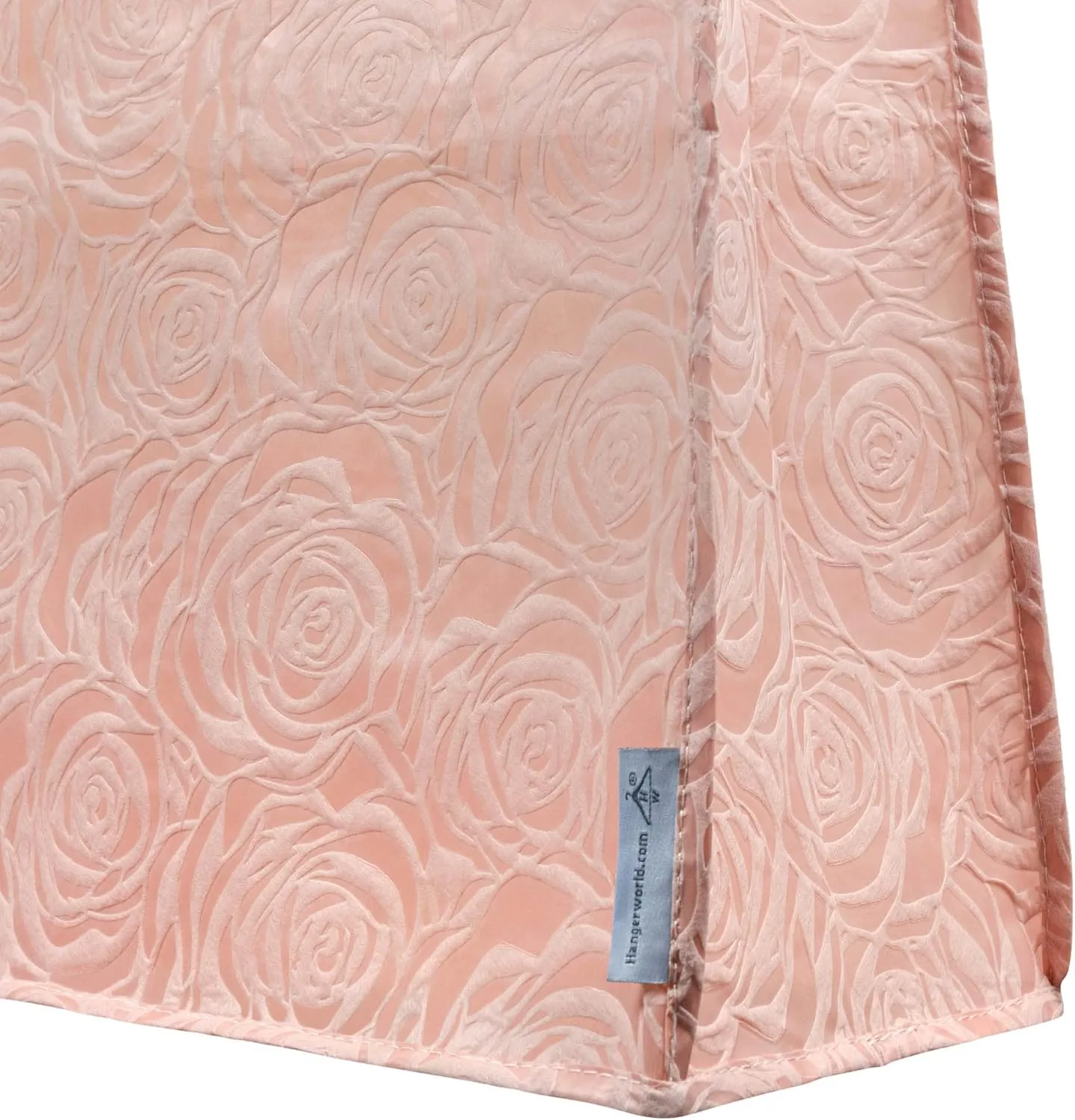 HANGERWORLD Rose Textured Pattern Dress Bags for Gowns Long 72" - Breathable (Dusty Pink, Single)
