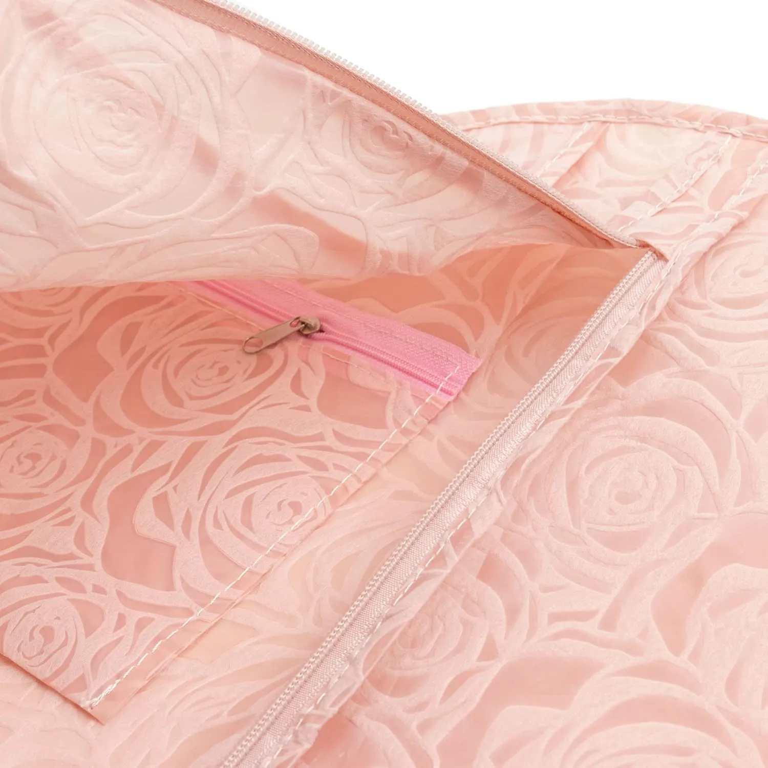 HANGERWORLD Rose Textured Pattern Dress Bags for Gowns Long 72" - Breathable (Dusty Pink, Single)