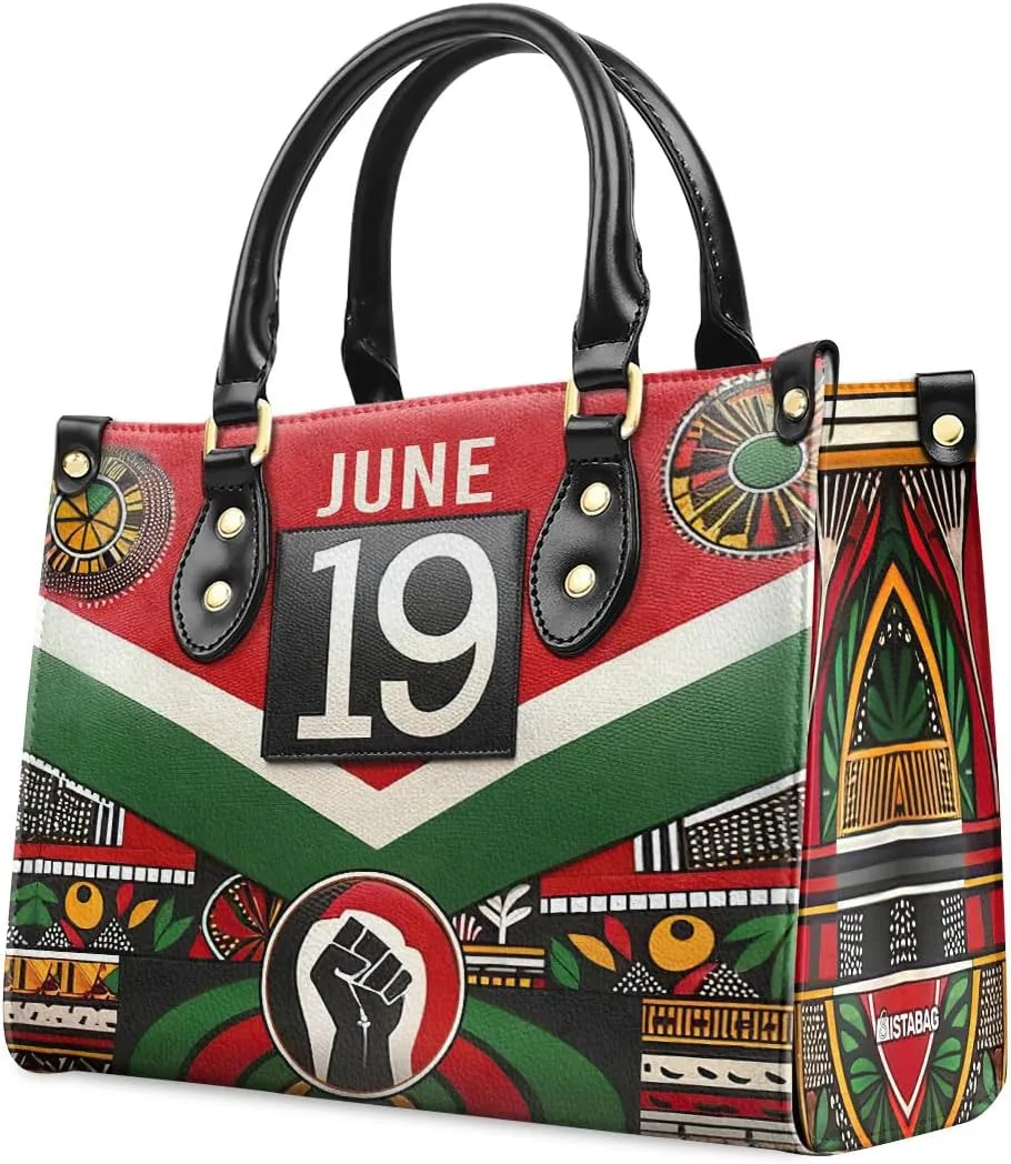 Happy Juneteenth Day Party Gifts - Personalized Leather Bag - Juneteenth Gifts for Adults - Black Independence