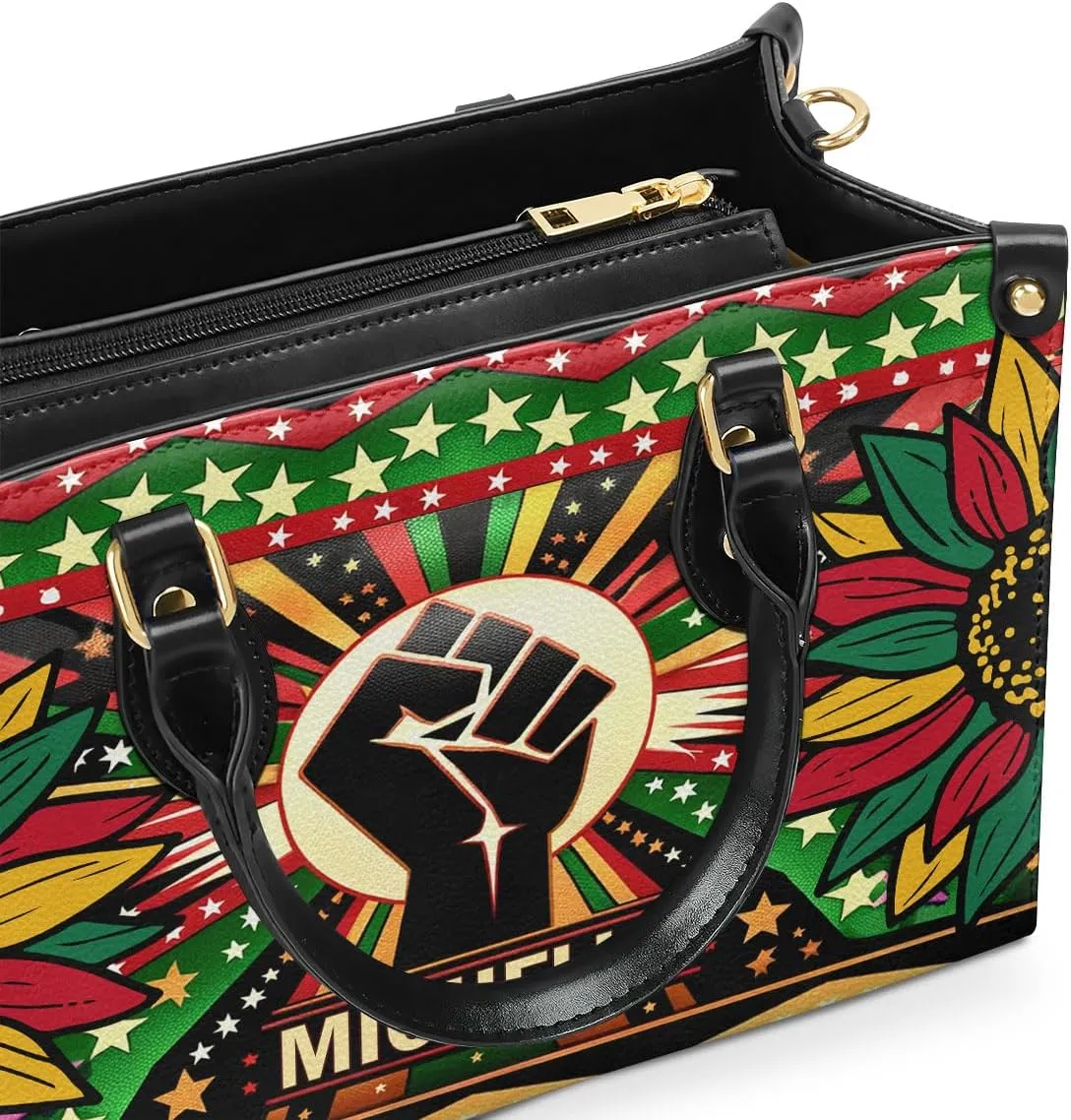 Happy Juneteenth Day Party Gifts - Personalized Leather Bag - Juneteenth Gifts for Adults - Black Independence