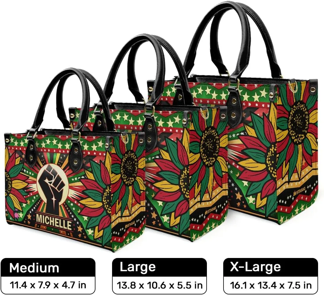 Happy Juneteenth Day Party Gifts - Personalized Leather Bag - Juneteenth Gifts for Adults - Black Independence