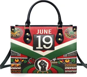 Happy Juneteenth Day Party Gifts - Personalized Leather Bag - Juneteenth Gifts for Adults - Black Independence