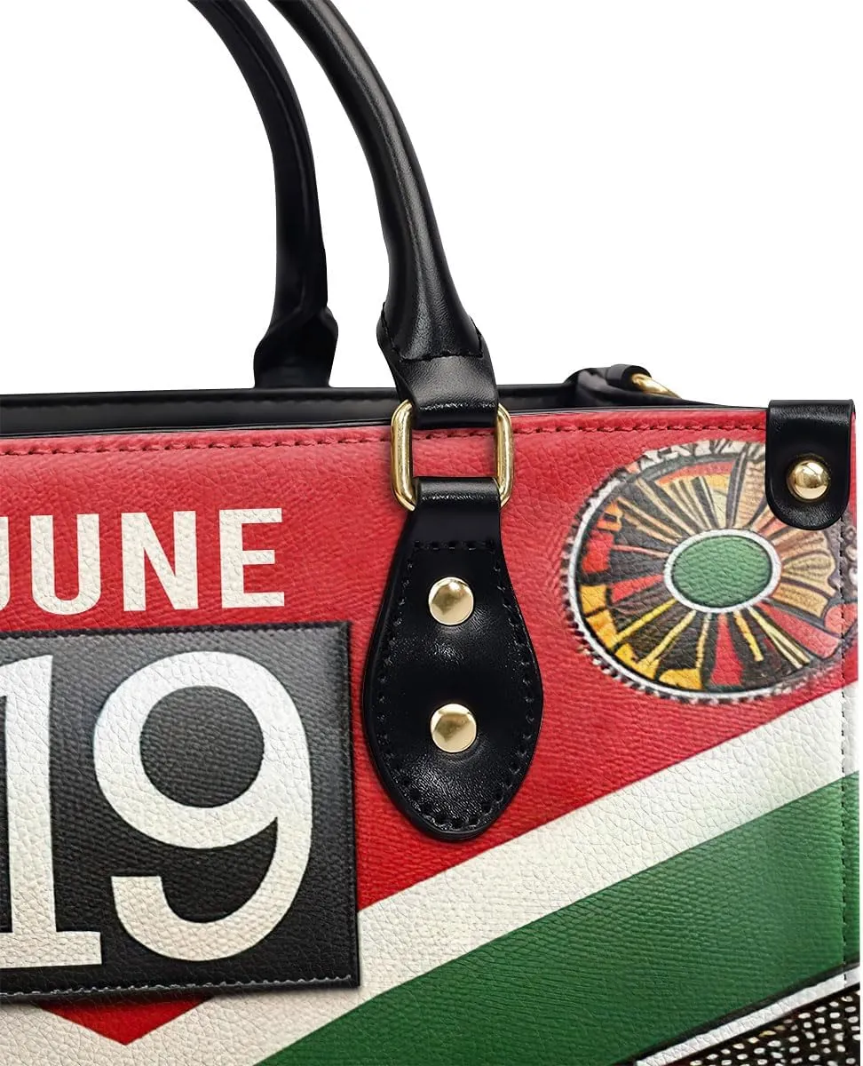 Happy Juneteenth Day Party Gifts - Personalized Leather Bag - Juneteenth Gifts for Adults - Black Independence